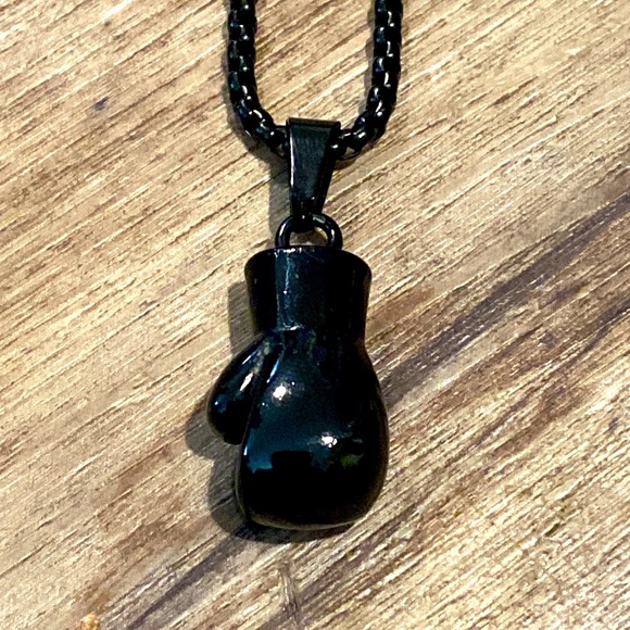 MOO&LEE Stainless Steel Boxing Glove Necklace Pendant Chain for Men and Boys - Picture 2 of 3